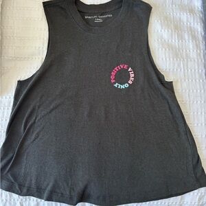 Spiritual Gangster Charcoal Muscle Tee with Colorful Print